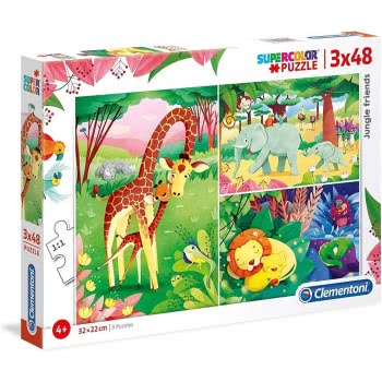 Clementoni Παιδικό Παζλ Color Friends 3X48 Τμχ 1200-25233 8005125252336