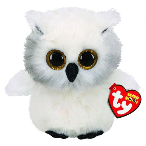 ty Beanie Boos Austin Χνουδωτό Κουκουβάγια Χιονούλα Λευκή 15Εκ 1607-36305 008421363056