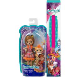 Mattel Λαμπάδα Enchantimals Τσέρις Τσιτάχ Κούκλα Και Ζωάκι Φιλαράκι FNH22 / FJJ20 
