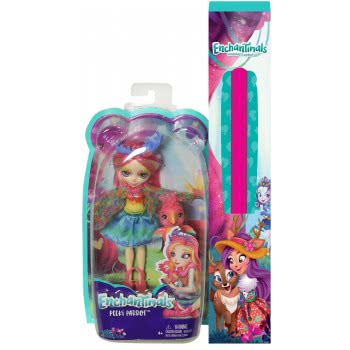 Mattel Λαμπάδα Enchantimals Πίκι Παπαγαλίτσα Κούκλα Και Ζωάκι Φιλαράκι FNH22 / FJJ21 