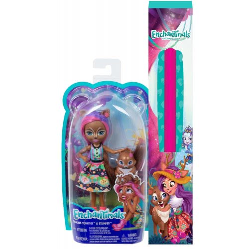 Mattel Λαμπάδα Enchantimals Σάντσα Σκιουρίτσα Κούκλα Και Ζωάκι Φιλαράκι FNH22 / FMT61 