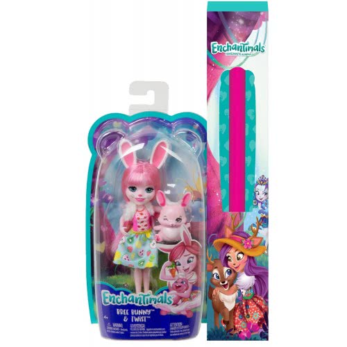 Mattel Λαμπάδα Enchantimals Κούκλα Και Ζωάκι Bree Bunny And Twist DVH87 / FXM73 