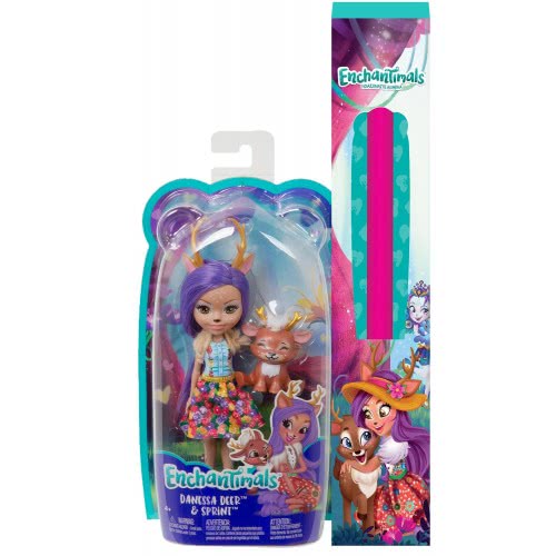 Mattel Λαμπάδα Enchantimals Κούκλα Και Ζωάκι Danessa Deer And Sprint DVH87 / FXM75 