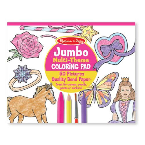 Melissa and Doug Jumbo 50 Colouring Pad – Pink 14225 000772142250
