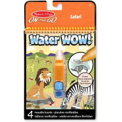 Melissa and Doug Water Wow Safari On The Go Βιβλίο Ζωγραφικής Με Νερό - Σαφάρι 19441 000772194419