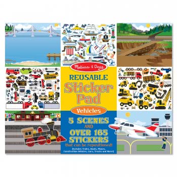 Melissa and Doug Reusable Sticker Pad - Vehicles 14199 000772141994