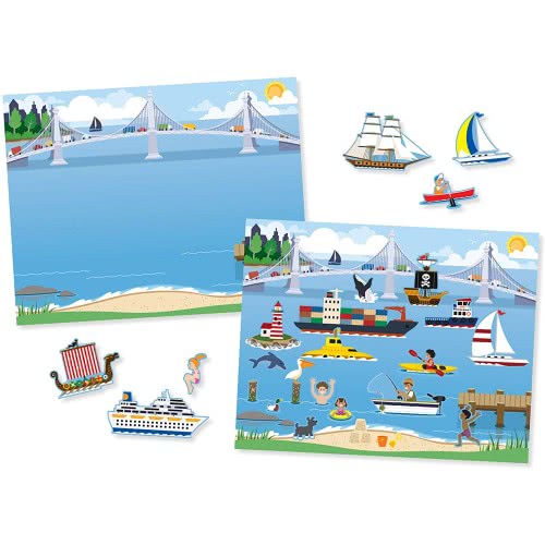 Melissa and Doug Reusable Sticker Pad - Vehicles Οχήματα 14199 000772141994