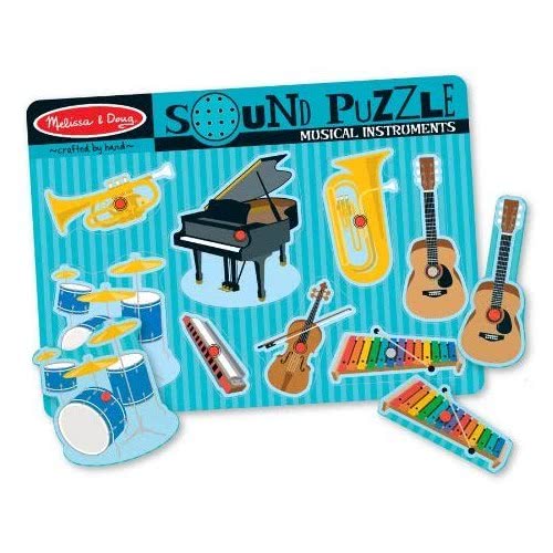 Melissa and Doug Sound Puzzle Ξύλινο Παζλ Με Ήχο Μουσικά Όργανα 8 Τεμάχια 10732 000772107327