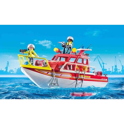 Playmobil Easter Candle City Action Floating Fire Rescue Boat With Underwater Motor 10805 4008789108050