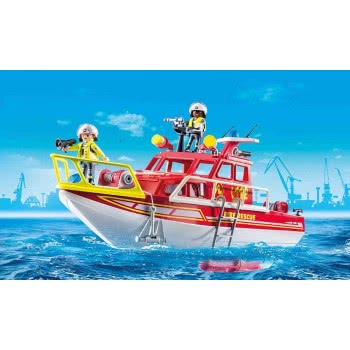 Playmobil Easter Candle City Action Floating Fire Rescue Boat With Underwater Motor 10805 4008789108050