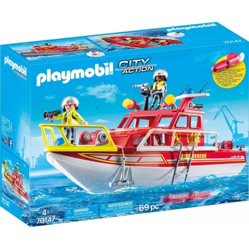 Playmobil Easter Candle City Action Floating Fire Rescue Boat With Underwater Motor 10805 4008789108050