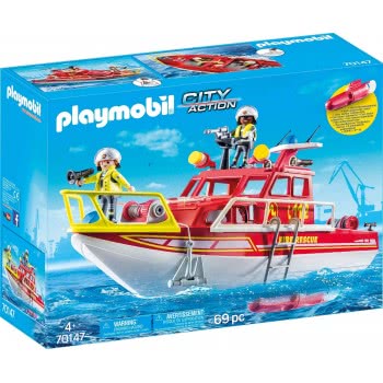 Playmobil Λαμπάδα City Action Πυροσβεστικό Σκάφος Διάσωσης 10805 4008789108050