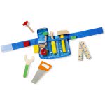 Melissa and Doug Deluxe Tool Belt Set (5 Wooden Toy Tools, 8 Building Pieces) 15174 000772151740