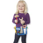 Melissa and Doug Deluxe Tool Belt Set (5 Wooden Toy Tools, 8 Building Pieces) 15174 000772151740