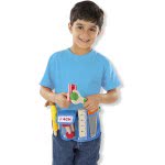 Melissa and Doug Deluxe Tool Belt Set (5 Wooden Toy Tools, 8 Building Pieces) 15174 000772151740