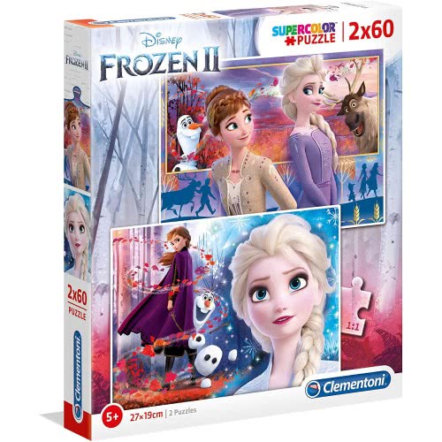 Clementoni Kids Puzzle Super Color Frozen 2 2X60 Pcs 1200-21609 8005125216093