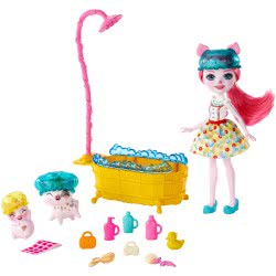 Mattel Enchantimals Bathtime Splash With PETYA Pig Doll And STREUSEL GJX35 / GJX36 887961819816