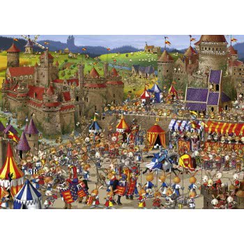 HEYE Puzzle 1000 Francois Ruyer: Bunny Battles Poster In Triangle Box 29920 4001689299200