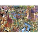 HEYE Puzzle 1000 Francois Ruyer : Bunnytown In A Triangle Box 29496 4001689294960