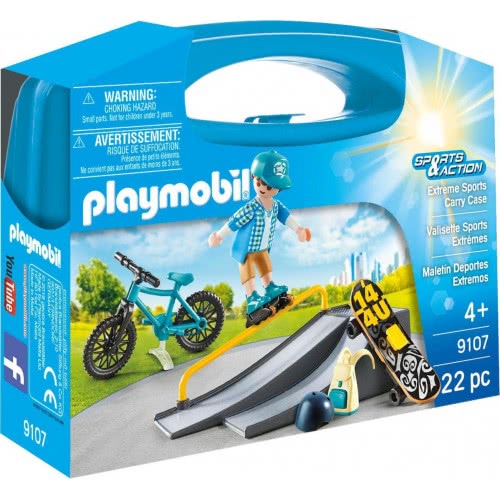 Playmobil Skateboarder With Track And Bike 9107 4008789091079