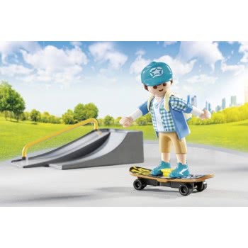 Playmobil Βαλιτσάκι Skateboarder Με Πίστα Και Ποδήλατο 9107 4008789091079
