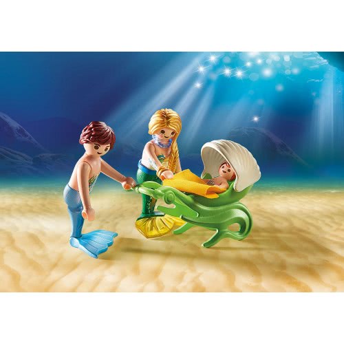 Playmobil Family With Shell Stroller 70100 4008789701008