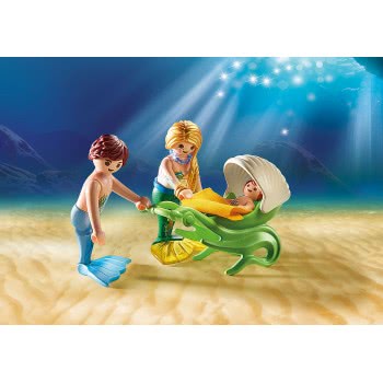 Playmobil Γοργονο-Οικογένεια Με Καροτσάκι-Κοχύλι 70100 4008789701008