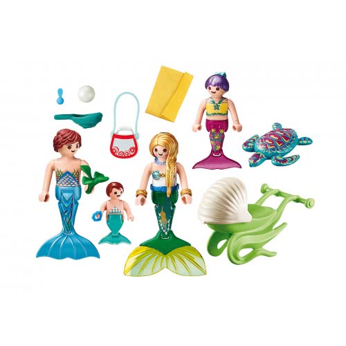 Playmobil Γοργονο-Οικογένεια Με Καροτσάκι-Κοχύλι 70100 4008789701008