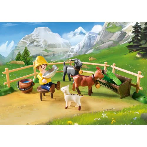 Playmobil Ο Πέτερ Και Η Γιαγιά Στη Στάνη Με Τις Κατσικούλες Του 70255 4008789702555