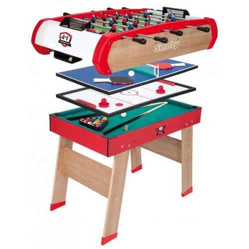 Smoby Powerplay 4 Σε 1(Ποδοσφαιράκι, Μπιλιάρδο, Πινγκ-Πονγκ, Hockey) 640001 3032166400018