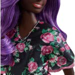 Mattel Barbie Fashionistas Doll With Purple Hair Wearing Black Floral Dress FBR37 / FXL58 887961694635