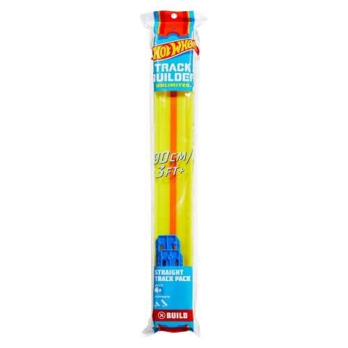Mattel Hot Wheels Ράγες Πίστας - 4 Ευθεία Τμήματα Και 4 Υποδοχές (Κίτρινο) GLD47 / GLD50 887961839753