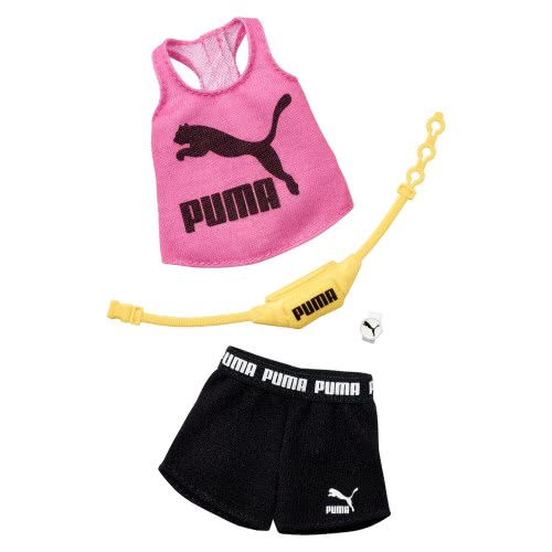 Mattel Barbie Πρωϊνά Σύνολα - Διάσημες Μόδες Puma Ροζ Επώνυμα Με 2 Αξεσουάρ FYW81 / GHX79 887961805703