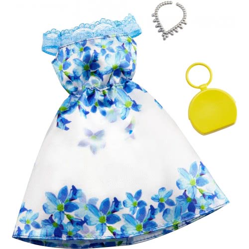 Mattel Barbie Fashion Βραδινά Σύνολα Φόρεμα Με Λουλούδια Και Αξεσουάρ FND47 / GHW79 887961804669