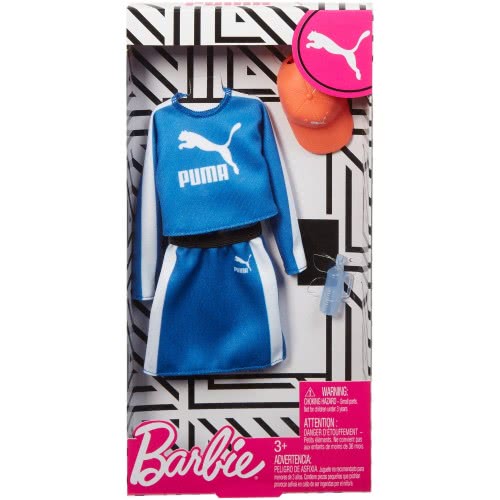 Mattel Barbie Clothes: Puma Branded Blue Outfit For Barbie Doll With 2 Accessories FYW81 / GHX82 887961805550