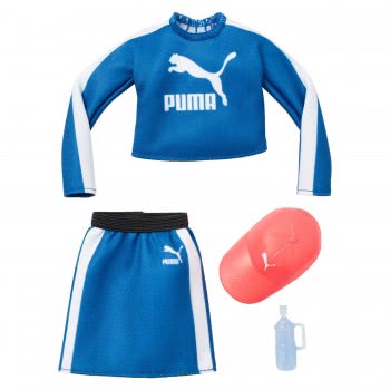 Mattel Barbie Clothes: Puma Branded Blue Outfit For Barbie Doll With 2 Accessories FYW81 / GHX82 887961805550
