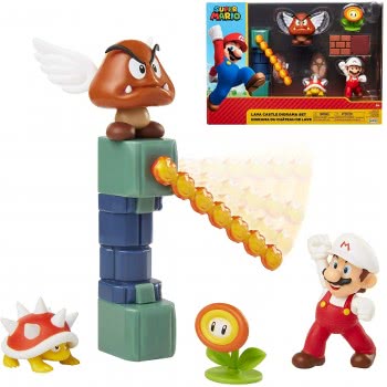 JAKKS PACIFIC Super Mario Nitendo Lava Castle Figure Diorama Play Set 400154 192995400153