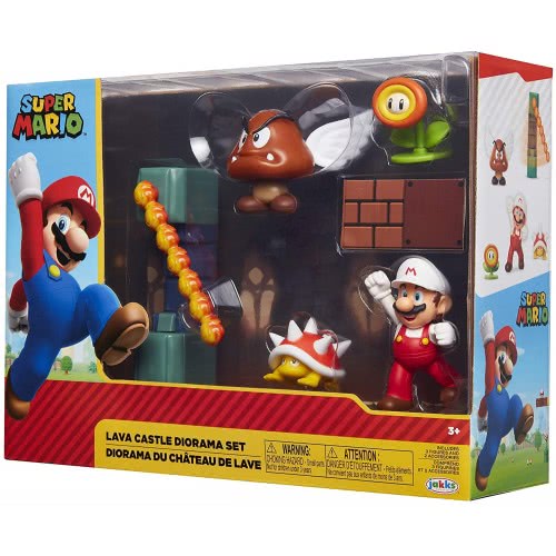 JAKKS PACIFIC Σετ Διόραμα Με 5 Φιγούρες Super Mario Lava Castle (Super Mario) 400154 192995400153
