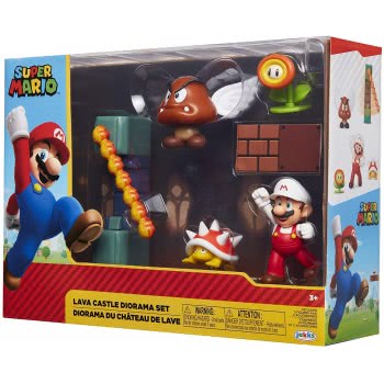 JAKKS PACIFIC Super Mario Nitendo Lava Castle Figure Diorama Play Set 400154 192995400153