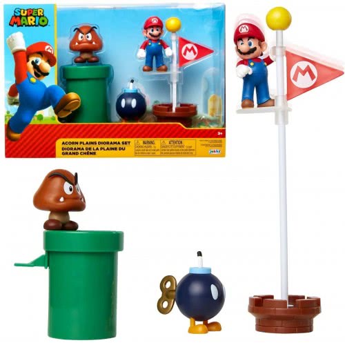 JAKKS PACIFIC Σετ Διόραμα Με 5 Φιγούρες Super Mario Acorn Plains 2 (Super Mario) 85987-4L 039897859873