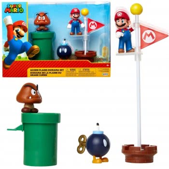 JAKKS PACIFIC Σετ Διόραμα Με 5 Φιγούρες Super Mario Acorn Plains 2 (Super Mario) 85987-4L 039897859873