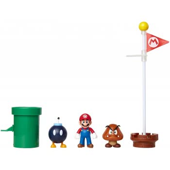 JAKKS PACIFIC Σετ Διόραμα Με 5 Φιγούρες Super Mario Acorn Plains 2 (Super Mario) 85987-4L 039897859873