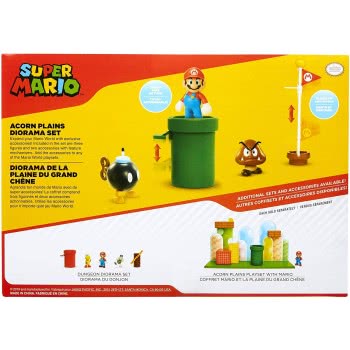 JAKKS PACIFIC Super Mario Nintendo De Figuras Mundo Acorn Plains Figure Multipack Diorama Set 85987-4L 039897859873