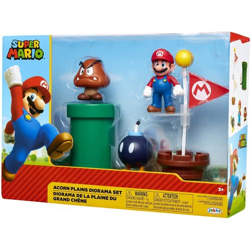 JAKKS PACIFIC Σετ Διόραμα Με 5 Φιγούρες Super Mario Acorn Plains 2 (Super Mario) 85987-4L 039897859873