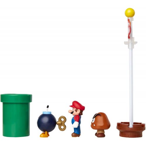 JAKKS PACIFIC Super Mario Nintendo De Figuras Mundo Acorn Plains Figure Multipack Diorama Set 85987-4L 039897859873
