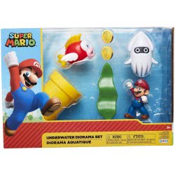 JAKKS PACIFIC Nintendo Super Mario Underwater Figure Diorama Play Set 400164 192995400160