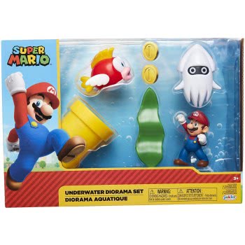 JAKKS PACIFIC Nintendo Super Mario Underwater Figure Diorama Play Set 400164 192995400160