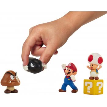 JAKKS PACIFIC Super Mario Nitendo Acorn Plains Figure Multipack Diorama Set 64510 039897645100