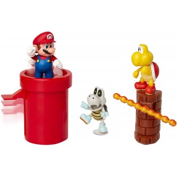 JAKKS PACIFIC Super Mario Nitendo Dungeon Figure Multipack Diorama Set With Accessories 85989 039897859897
