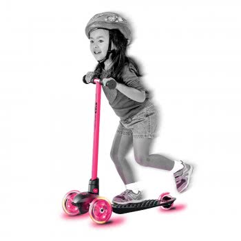 YVolution Scooter Three Wheeled Neon Glider Pink 53.100966 816661026828